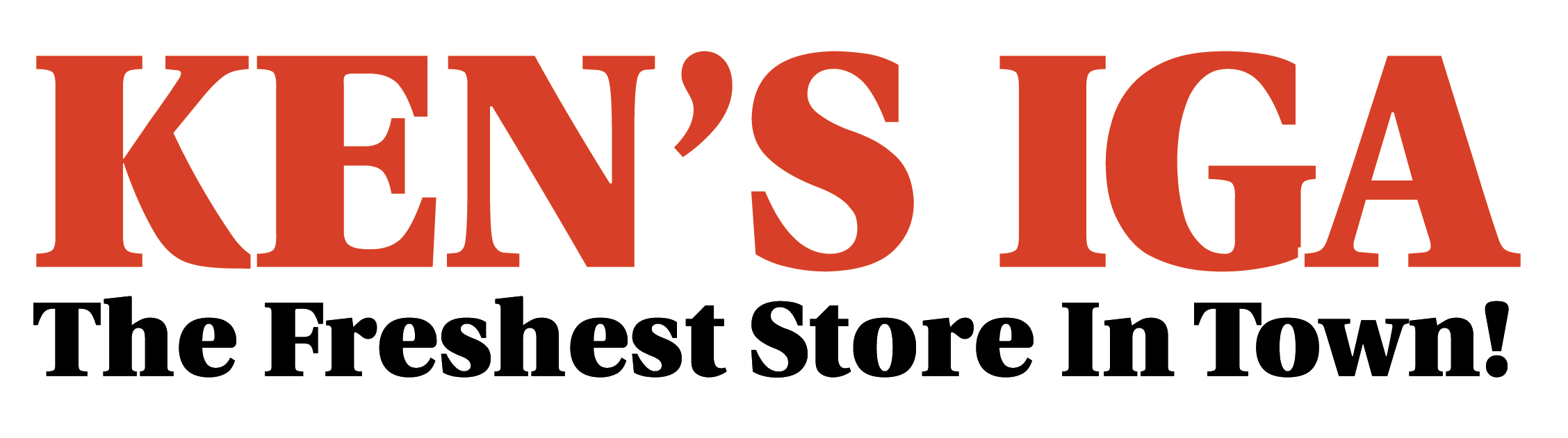 A theme logo of Ken's IGA